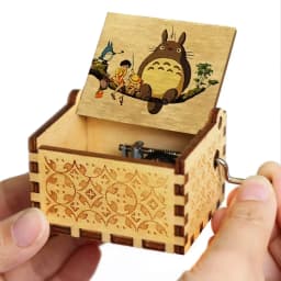 2026 HOT Commemorative Music Box Hand Crank Holiday Gift Christmas Gift Wooden Simpson Music Box Pink Panther Music Box