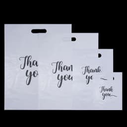 20pcs/lot Thank You Bags Durable Plastic Handle Shopping Bags For Wedding Christmas Birthday Party Gifts Candy Cookie Packaging
