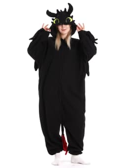 Adult Kigurumi Toothless Dragon Onesie Pajamas Adult Jumpsuit Animal Pijamas Winter Pyjama Halloween Christmas Cosplay Costume