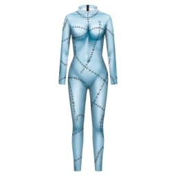 Cosplay Movie Nightmare Christmas Sally Dress Leggings Set Zentai Bodysuits Women Scary Sally Disguise Halloween Party Costume