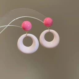 Acrylic Big Circle Round Drop Earrings for Women Irregular Pink Geometric Hollow Jewelry Christmas Girl Friend Gift