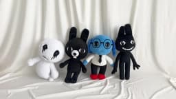 Horror Animal Hospital Plush Toy Blue Dog Soft Stuffed Cartoon Doll Collectible For Adult Fans Home Decoration Christmas Gifts