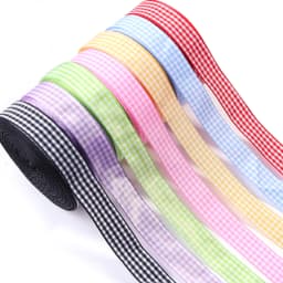 10Yards 6/10/15/20/25mm Gingham Ribbons Polyester Grid Ribbons For Wedding Party Christmas Gifts Wrapping Home Decor Accessories