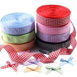 10Yards 6/10/15/20/25mm Gingham Ribbons Polyester Grid Ribbons For Wedding Party Christmas Gifts Wrapping Home Decor Accessories