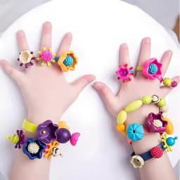Children's DIY Bead Girl Jewelry Accessory Making Kit, Creative Necklace, Bracelet and Ring DIY Ideal Christmas and Birthday Gif