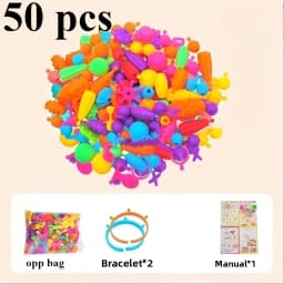 Children's DIY Bead Girl Jewelry Accessory Making Kit, Creative Necklace, Bracelet and Ring DIY Ideal Christmas and Birthday Gif