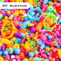 Children's DIY Bead Girl Jewelry Accessory Making Kit, Creative Necklace, Bracelet and Ring DIY Ideal Christmas and Birthday Gif