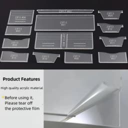 13Pcs/Set Universal Short Clip Wallet Pattern Stencil DIY Leather Sewing Template Kit for Handmade Wallet Making Christmas Gift
