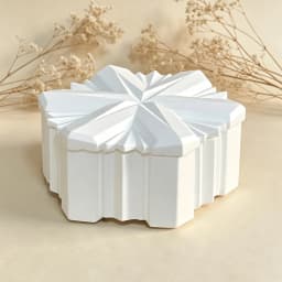 Christmas Snowflake Star Hexagram Silicone Mold with Lid, DIY Storage Box for Resin Candle Plaster, Xmas Handmade Decor Gift