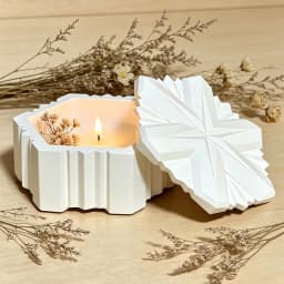 Christmas Snowflake Star Hexagram Silicone Mold with Lid, DIY Storage Box for Resin Candle Plaster, Xmas Handmade Decor Gift