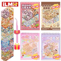 20Pcs 20in1 3D Cartoon Sticker Book | DIY Scenes Creative Gift for Kids, Portable Sticker Album for Birthday Christmas Crafts