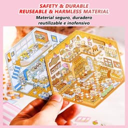 20Pcs 20in1 3D Cartoon Sticker Book | DIY Scenes Creative Gift for Kids, Portable Sticker Album for Birthday Christmas Crafts