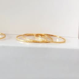 Minimalist Thin Matte Stainless Steel Rings for Women Korean Women's Girls Jewelry Christmas Thin Band Ring Set 18K Gold Plated
