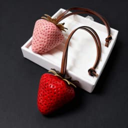 3D Resin Strawberry Bag Charm Cute Keychain Pendant for Phone Lanyard Bag Accessories Jewelry For Christmas