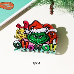 Christmas Santa Snowman Scratch Clip, Cartoon Versatile Shark Clip Holiday Atmosphere Hairpin, Gingerbread Man Christmas Hair Or