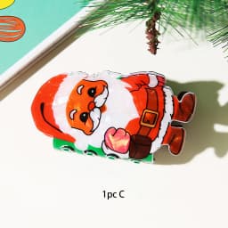 Christmas Santa Snowman Scratch Clip, Cartoon Versatile Shark Clip Holiday Atmosphere Hairpin, Gingerbread Man Christmas Hair Or