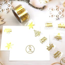 500pcs 1 inch Round Transparent Merry Christmas Stickers Self Adhesive Holiday Stickers For Christmas Decor Wedding Party Cards