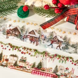 65mm * 2m/roll Christmas Eve Series PET Sticker Creative DIY Handmade Scrapbook Diary Aesthetics Stationery Sticker Masking Tape