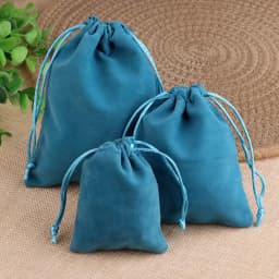 10pcs 5x7cm Mixed Color Velvet Gift Bags High Quality Soft Velvet Christmas Jewelry Gift Display Packaging Drawstring Pouches