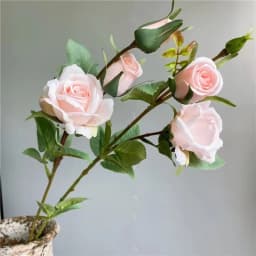 NEW Delicate Roses Branch 5 Heads Silk Artificial Flowers Home Wedding Decoration Flores Christmas Decor Room Table Arrangement