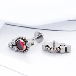 G23 Titanium ASTM F136 Cartilage Ear Studs Zircon Opal Agate Labret Lip Tragus Christmas Gift Piercing Jewelry For Women