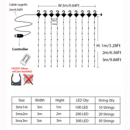 USB LED String Fairy Curtain Lights Garland For New Year Christmas Party Wedding Birthday Bedroom Ramadan Easter Home Decoration
