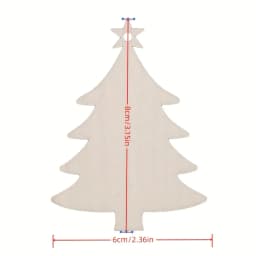 10Pcs Christmas Tree Shape Wooden Crafts Hanging Ornaments Unfinished Christmas Tree Pendant Decoration Wood Slices for Crafts
