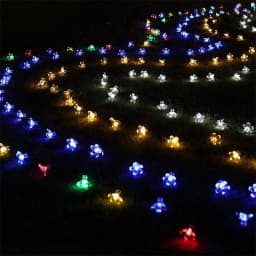 Solar Fairy String Light Sakura Garlands 5/7/12/22M Peach Flower CherryLED Lamp For Wedding Party Garden Christmas Outdoor Decor