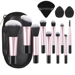 10 color Mini makeup brush Travel portable Makeup Tool Makeup Puff - Palm Brush Professional Makeup tool set Christmas gift