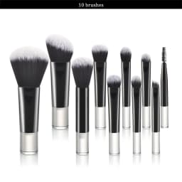 10 color Mini makeup brush Travel portable Makeup Tool Makeup Puff - Palm Brush Professional Makeup tool set Christmas gift