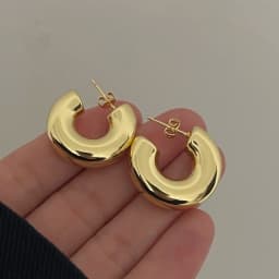 925 Sterling Silver Earrings For Women Trendy Simple Heavy Circle Earring Jewelry Prevent Allergy Party Christmas Accessories