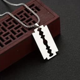 Titanium Steel Personalized Fashion Pendant Necklace Hip-Hop Punk Trend Collarbone Chain Party New Year Christmas Birthday Gift