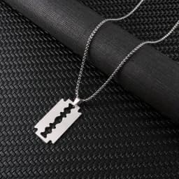 Titanium Steel Personalized Fashion Pendant Necklace Hip-Hop Punk Trend Collarbone Chain Party New Year Christmas Birthday Gift