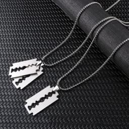 Titanium Steel Personalized Fashion Pendant Necklace Hip-Hop Punk Trend Collarbone Chain Party New Year Christmas Birthday Gift