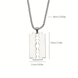 Titanium Steel Personalized Fashion Pendant Necklace Hip-Hop Punk Trend Collarbone Chain Party New Year Christmas Birthday Gift