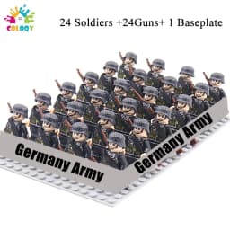 Kids Toys WW2 Military Army Building Blocks US Soviet China UK Soldiers Mini Action Figures Toys For Boys Christmas Gifts