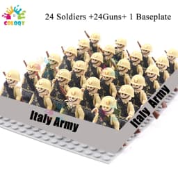 Kids Toys WW2 Military Army Building Blocks US Soviet China UK Soldiers Mini Action Figures Toys For Boys Christmas Gifts