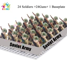 Kids Toys WW2 Military Army Building Blocks US Soviet China UK Soldiers Mini Action Figures Toys For Boys Christmas Gifts