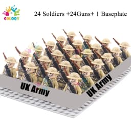 Kids Toys WW2 Military Army Building Blocks US Soviet China UK Soldiers Mini Action Figures Toys For Boys Christmas Gifts