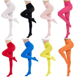 Plus Size Women Sexy Long Stockings Candy Color Velvet Pantyhose Halloween Christmas Socks Party Solid Color Jumpsuit Stockings#