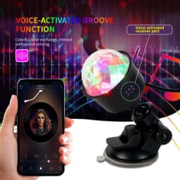 RGB LED Stage Disco Light Rotating DJ Ball Strobe Sound Control Magic Dance Car Christmas Gift Party Club Laser Show Lamp Party
