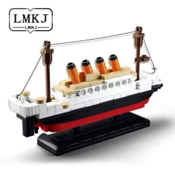 City Series Classic Titanic Ship Small Set Boat Building Blocks DIY Creative Bricks Set Model Toys for Children Christmas Gift