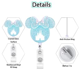 2023 New Design 1 Piece Acylic Retractable Nurse Badge Reel Cute Anime Christmas Name Tag ID Card Holder Keys Lanyard Xmas Gift