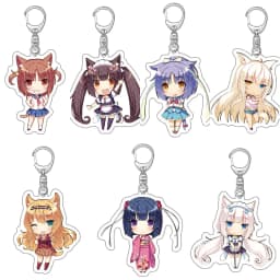 6CM Anime Nekopara Acrylic Keychain Model Cosplay Characters Ornament Accessories Goods Christmas Collection Gifts