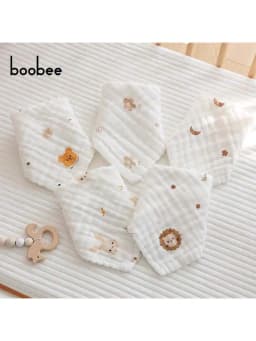 5Pcs Baby Saliva Towels, Ultra-Soft and Comfortable Small Square Towels for Newborns, Baby-Specific Face Towels - Multi-Purpose, Skin-Friendly and Gentle - Highly Absorbent, Washable and Color-Fast. the Perfect Gift for Babies on Christmas, Halloween, and Thanksgiving!