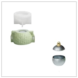 Christmas Twinkle Bauble Candle Jar Silicone Molds for Concrete Jesmonite Cement Reusable Candle Refill Mould DIY Xmas Gifts
