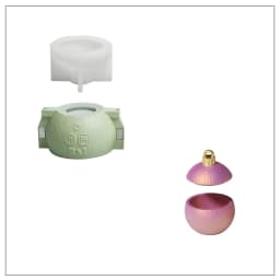 Christmas Twinkle Bauble Candle Jar Silicone Molds for Concrete Jesmonite Cement Reusable Candle Refill Mould DIY Xmas Gifts