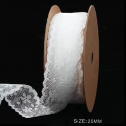 5 Meters Lace Ribbon White Fabric for Gift wrapping Christmas Wedding Decor DIY Crafts Elastic free lace Sewing accessories