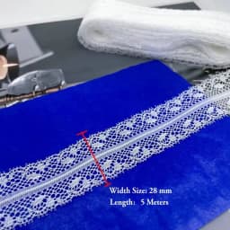 5 Meters Lace Ribbon White Fabric for Gift wrapping Christmas Wedding Decor DIY Crafts Elastic free lace Sewing accessories