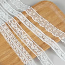 5 Meters Lace Ribbon White Fabric for Gift wrapping Christmas Wedding Decor DIY Crafts Elastic free lace Sewing accessories